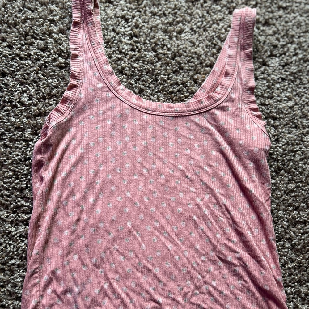 Arizona Jean Company Pink Ribbed Sleeveless Tank Top